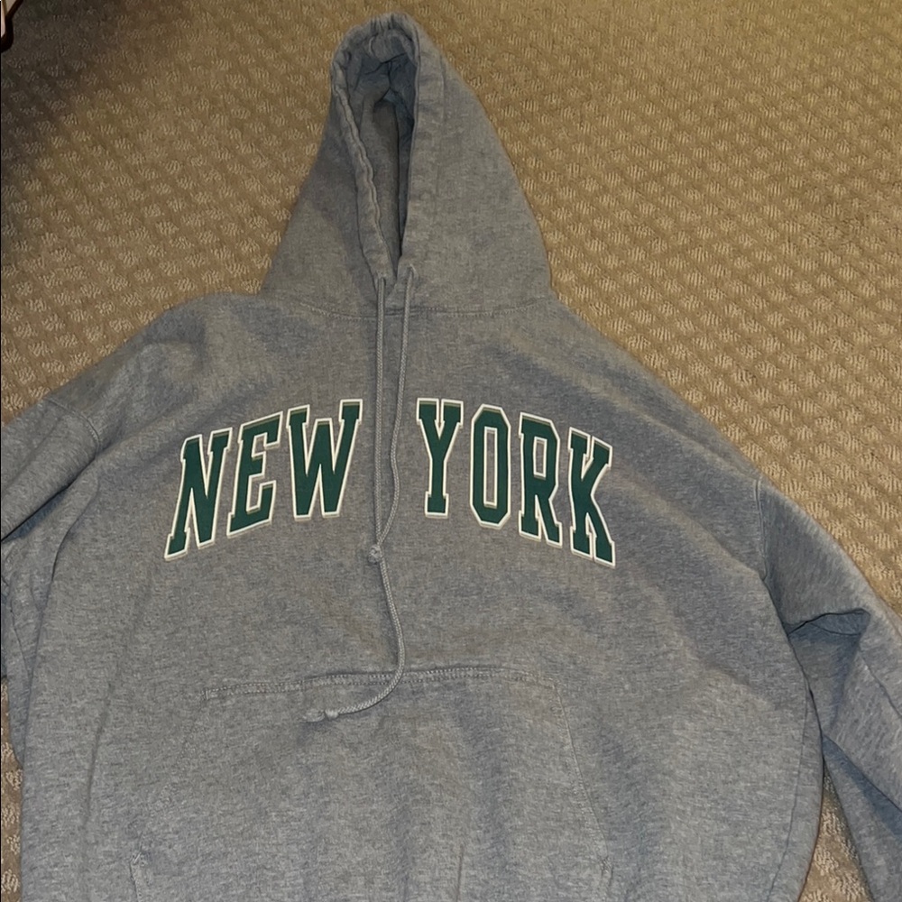 Brandy Melville Gray Green New York Sweater